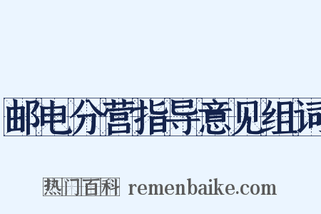 邮电分营指导意见组词是什么意思的图片